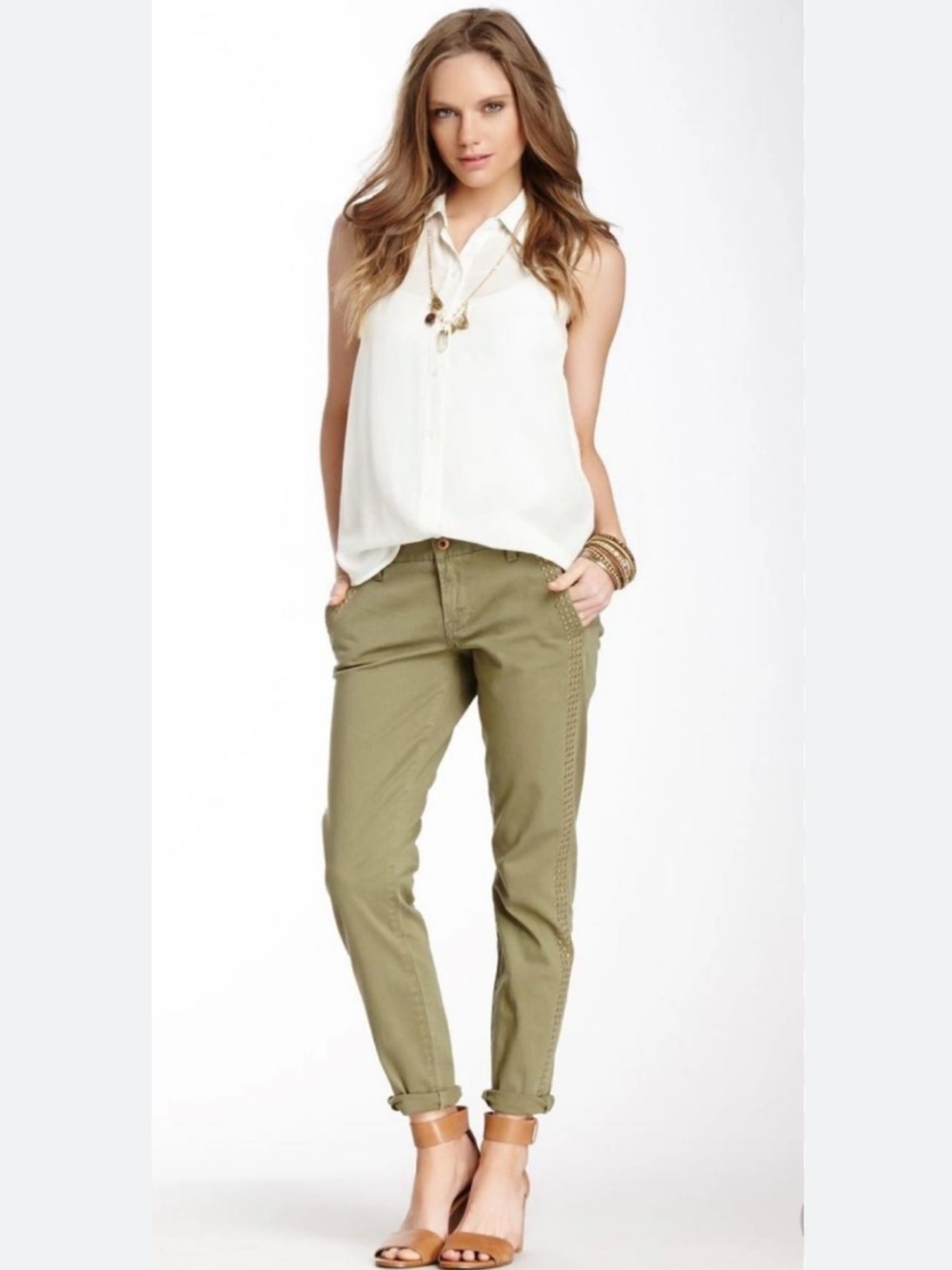 Lucky 🍀 Brand Sienna Chino Green, Size 00/24
